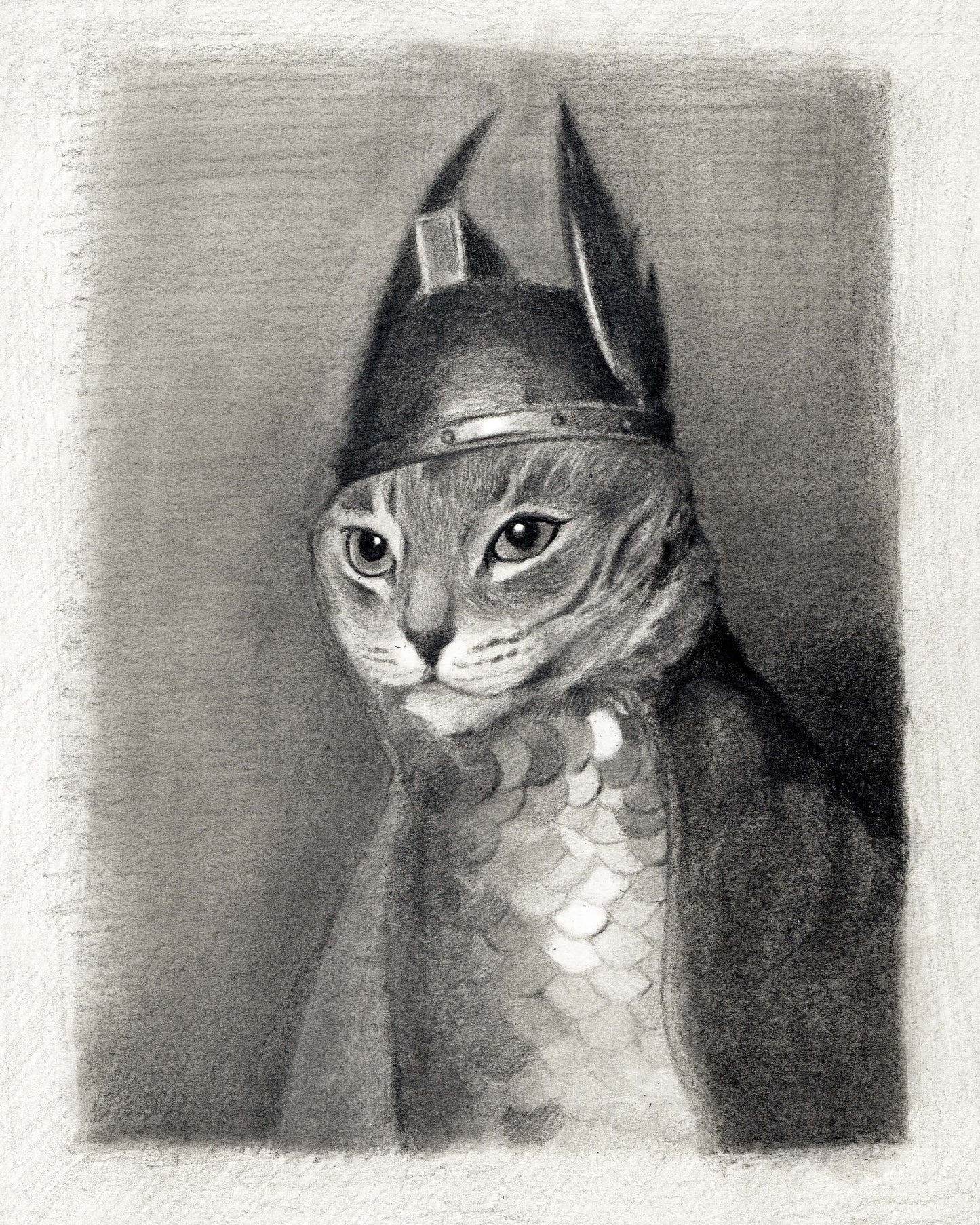Brunnhilde "Le chat Walkyrie" Dessin Original