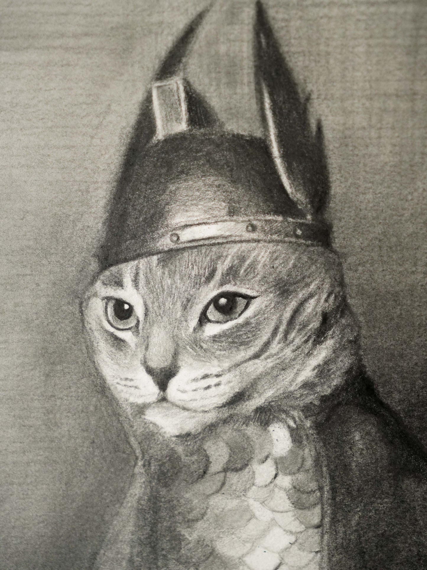 Brunnhilde "Le chat Walkyrie" Dessin Original